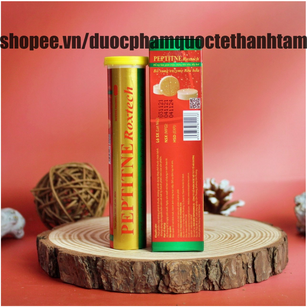 Viên sủi PEPTITNE hỗ trợ giảm các triệu chứng khó tiêu, đầy hơi – 1 TUÝP 20 VIÊN