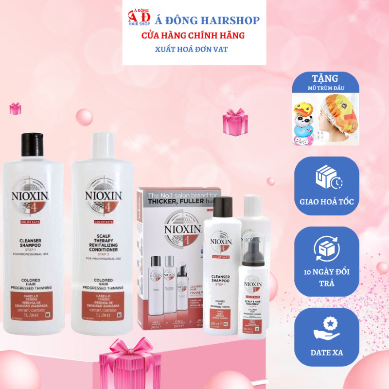 BỘ DẦU GỘI XẢ NIOXIN 4 COLORED HAIR USA - CHO TÓC NHUỘM THƯA MỎNG VÀ RỤNG NHIỀU