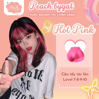 Thuốc nhuộm tóc HOT PINK cần dùng thuốc tẩy tóc của Peachbygat , Peach bygat