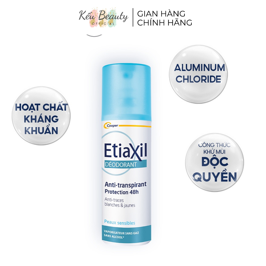 Xịt Khử Mùi Nách Và Ngăn Mồ Hôi Tức Thì 48h Etiaxil 100ml