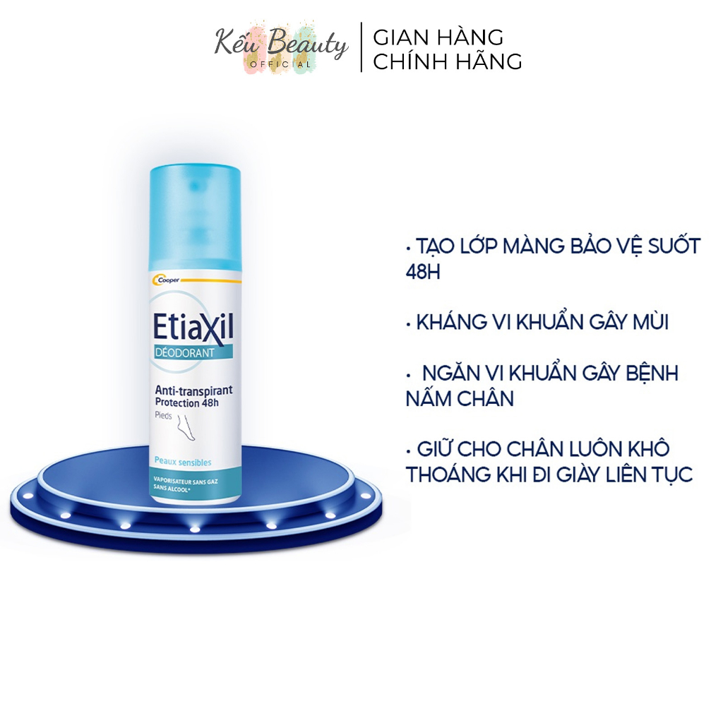 Xịt khử mùi chân và nách Etiaxil (100ml/150ml) 48H