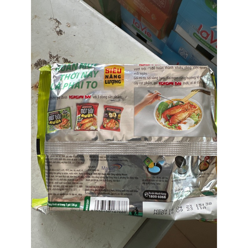 MÌ KOKOMI ĐẠI TRỘN GỎI THÁI CHUA CAY 134g