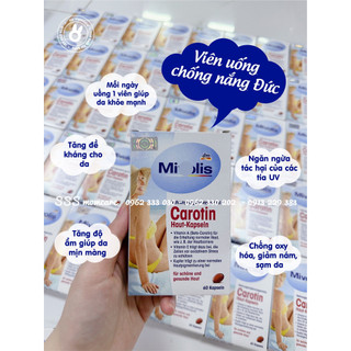 Viên uống chống nắng Mivolis Carotin 60 viên