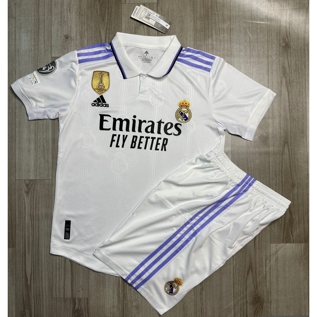Áo Bóng Đá CLB Real Madrid 22/23 - Chuẩn Mẫu Thi Đấu - Vải Polyester Gai Thái