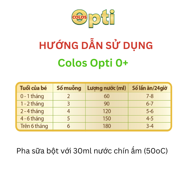 Sữa bột Colos Opti 0+ 400g - VitaDairy