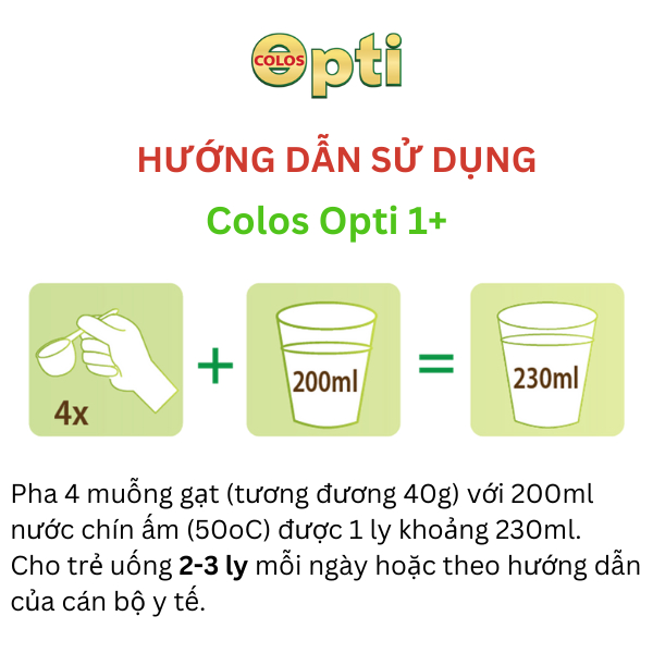 [TẶNG THÚ BÔNG LẠT ĐÀ NGỘ NGHĨNH] Sữa bột Colos Opti 1+ 800g giúp bé tiêu hóa tốt, hô hấp khỏe - VitaDairy