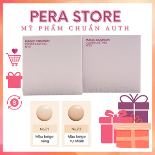 Phấn Nước Missha Magic Cushion Cover Lasting SPF50+/PA+++ tone 21 23 (vỏ hồng)