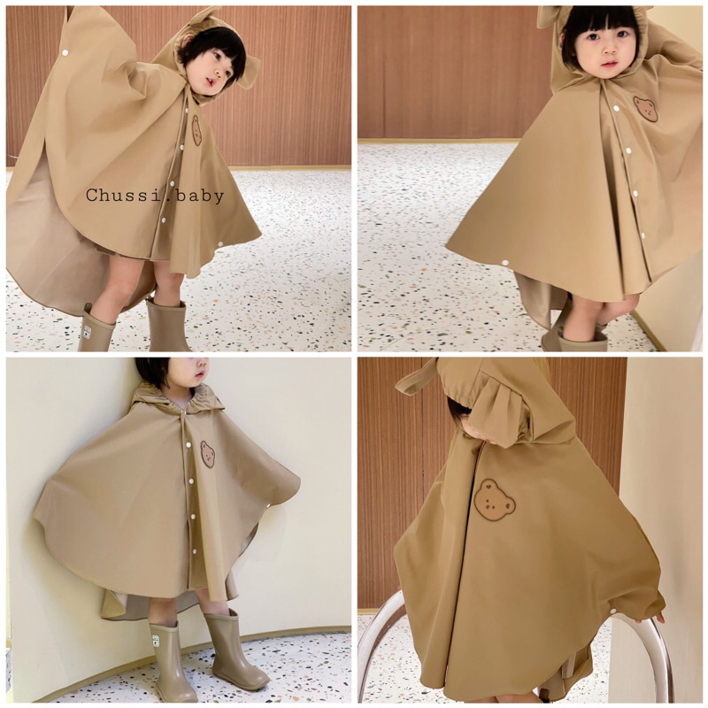 Áo mưa gấu thỏ phủ Venyl cao cấp cho bé, áo mưa trẻ em chống thấm nước phong cách Hàn Quốc hot hit 2023