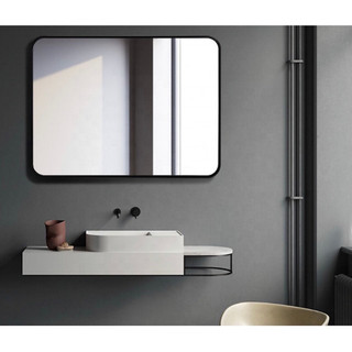 Gương viền thép phôi bỉ đen vàng