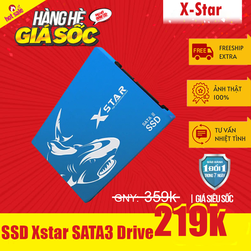 Ổ cứng SSD Xstar 128GB, 256GB, 512GB SATA3 Drive 2.5 Inch Sequential Read 550MB/s bảo hành 36 tháng đổi mới