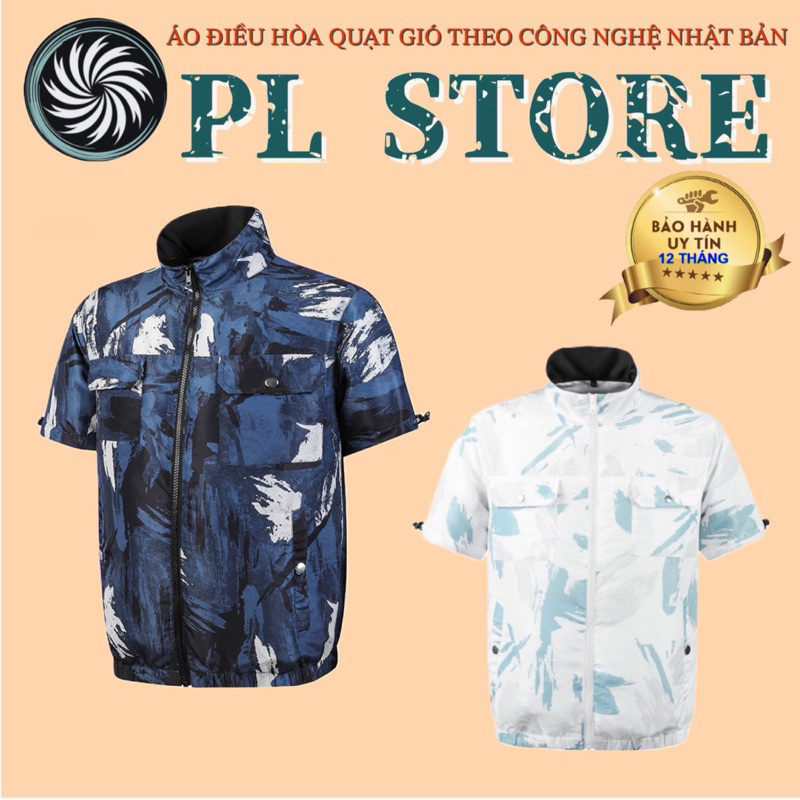 Áo Quạt Gió Hoạ Tiết Vải Polyester Mới Nhất 2023 Hàng Xuất Sang Nhật ( Áo lẻ)