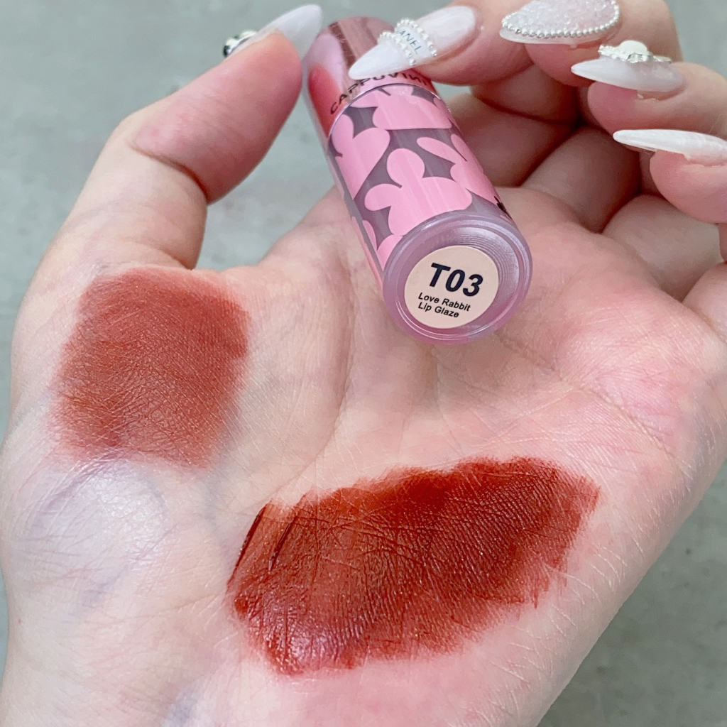 Son CAPPUVINI Thỏ hồng Love Rabbit Lip Glaze căng mọng môi Chính Hãng