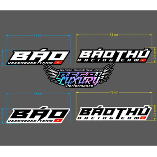 Decal dán xe Tem báo underbone team , Báo thủ