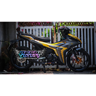 Tem rời exciter 155 đen xám vàng 2023