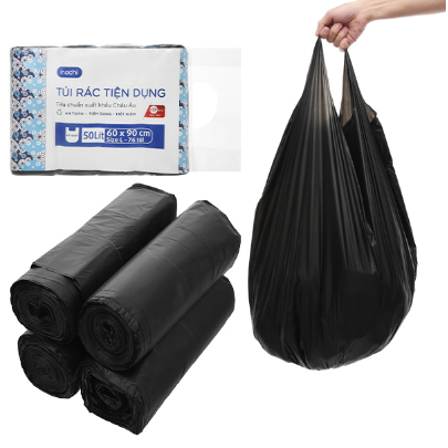Lô 04 túi rác tiện dụng Soji Inochi 10/25/50L