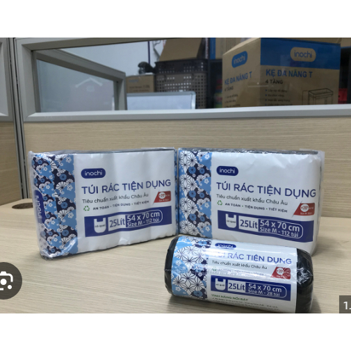 Lô 04 túi rác tiện dụng Soji Inochi 10/25/50L