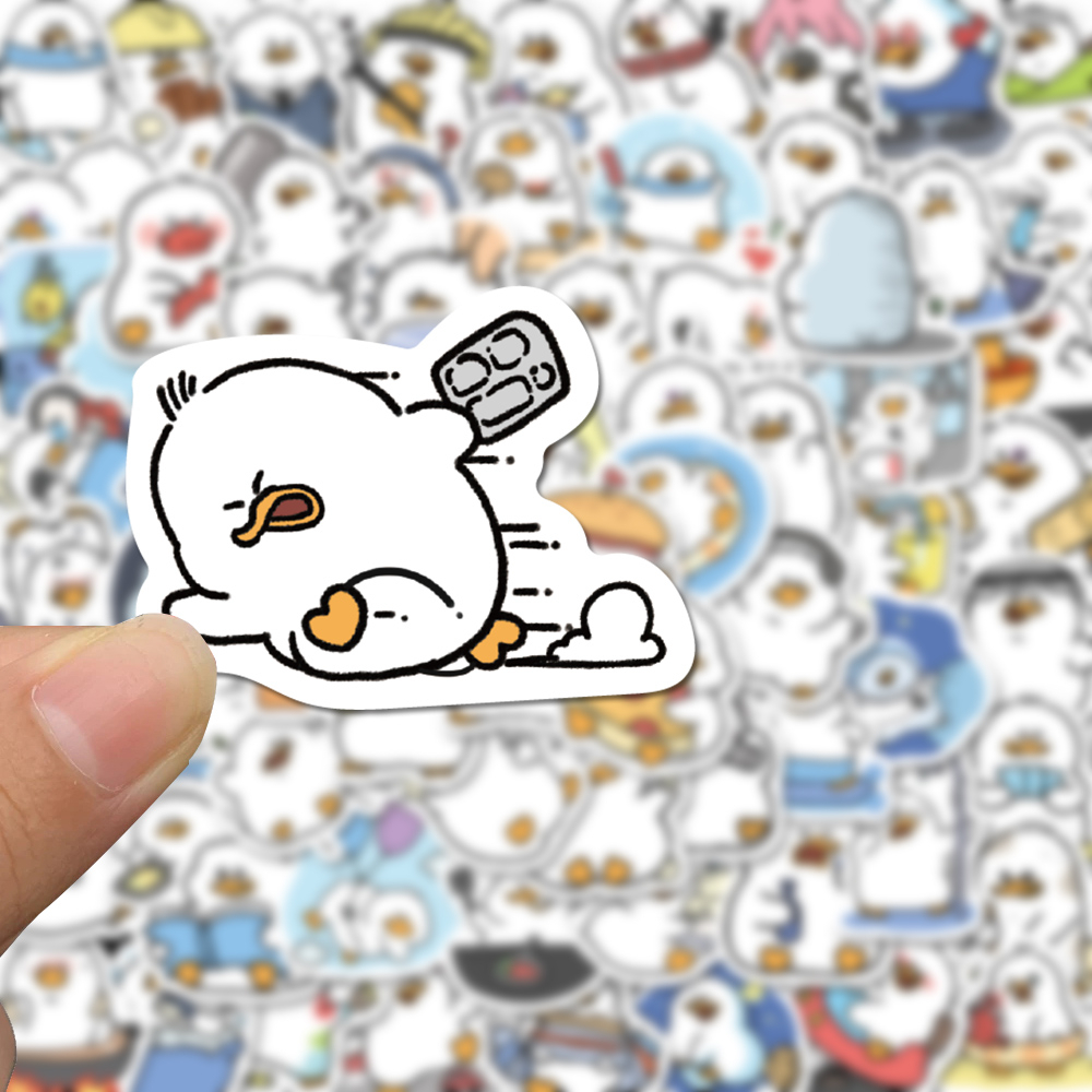 Sticker vịt fafu hoạt hình cute trang trí mũ bảo hiểm,guitar,ukulele,điện thoại,sổ tay,laptop-mẫu S29