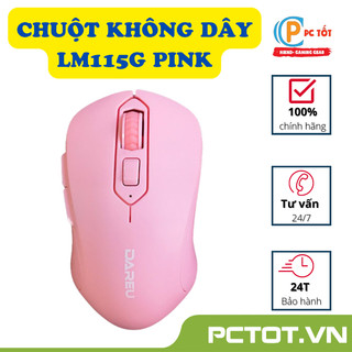 Chuột Không Dây DAREU LM115G Pink-Bảo hành 24 T