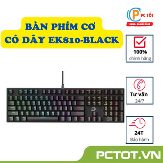 Bàn phím cơ Gaming DAREU EK810 Black (MULTI-LED, Blue/ Brown/ Red D switch) - Bảo hành 24 tháng
