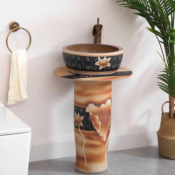 Đôn chậu gốm sứ mỹ thuật