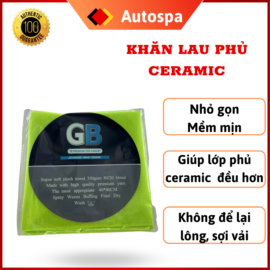 KHĂN LAU PHỦ CERAMIC - Chăm sóc xe, vệ sinh ô tô