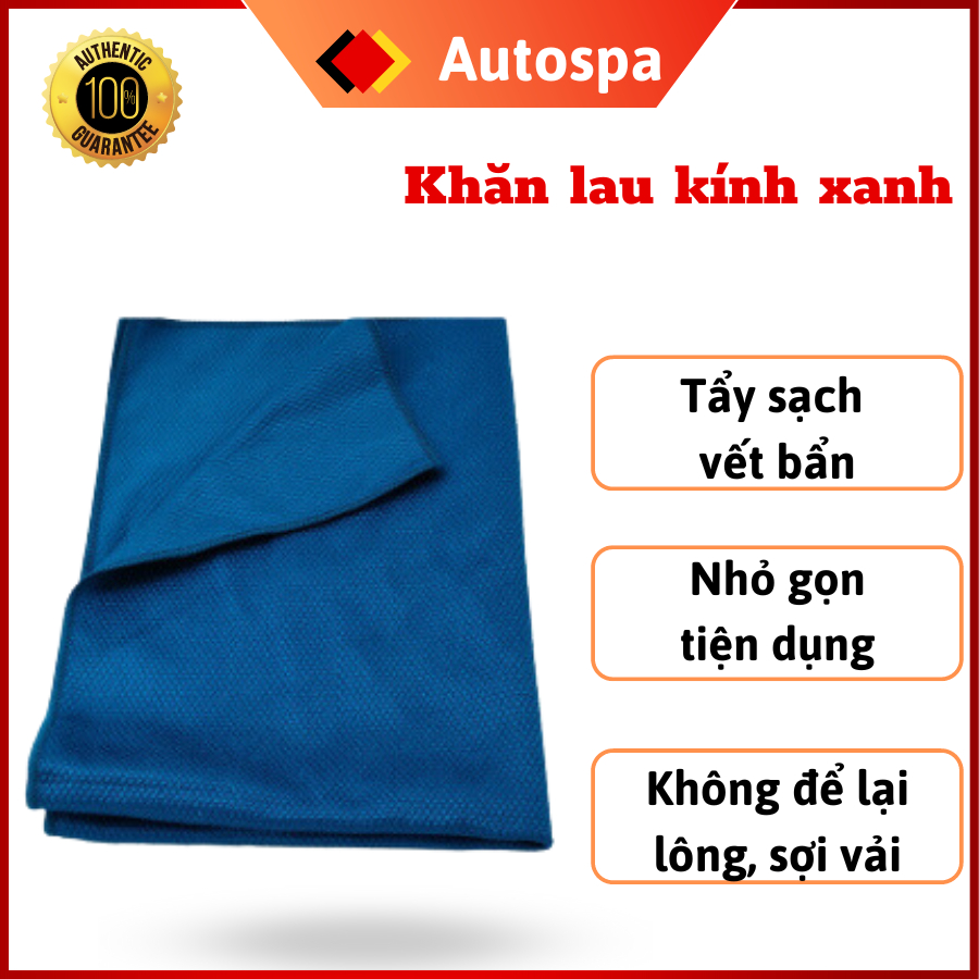 Khăn lau kính xanh chuyên dụng, Khăn mút phủ creamic