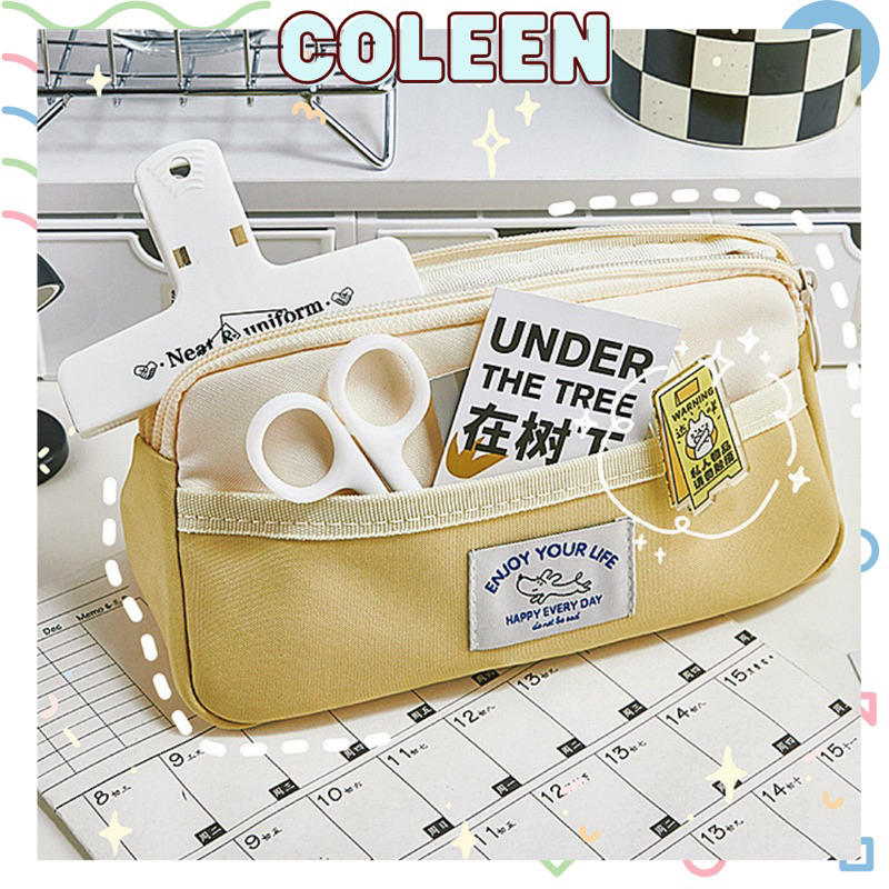 Túi Đựng Bút Vải Nhiều Ngăn Đủ Màu Siêu Bền Phong Cách Hàn Quốc Tiện Dụng