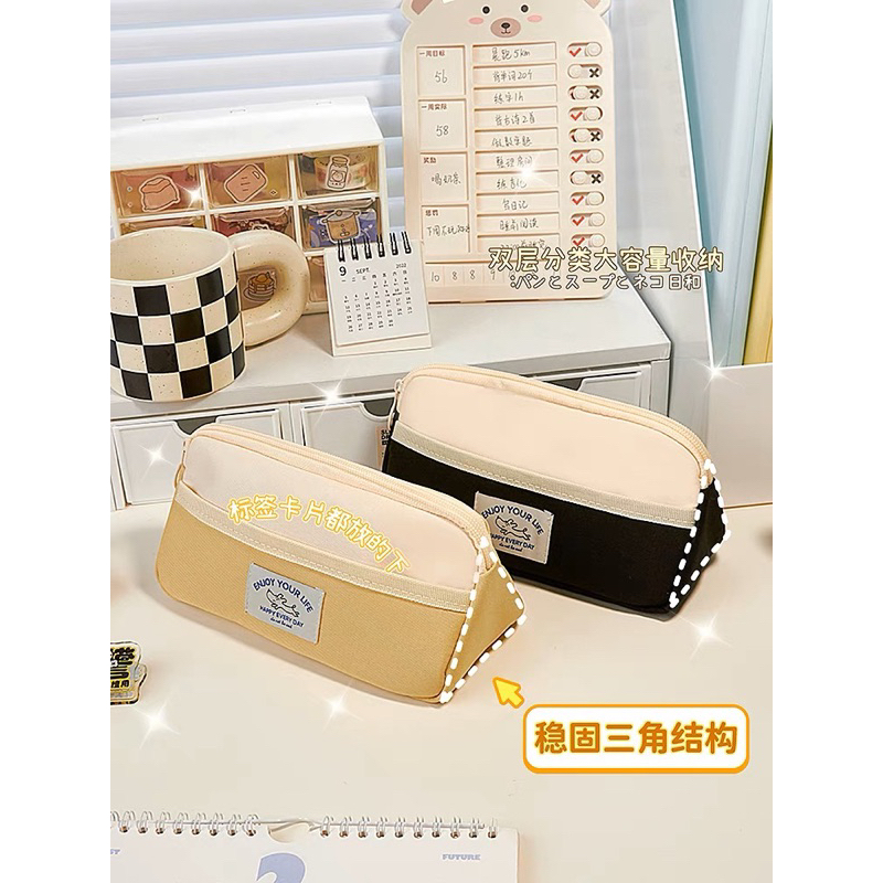 Túi Đựng Bút Vải Nhiều Ngăn Đủ Màu Siêu Bền Phong Cách Hàn Quốc Tiện Dụng