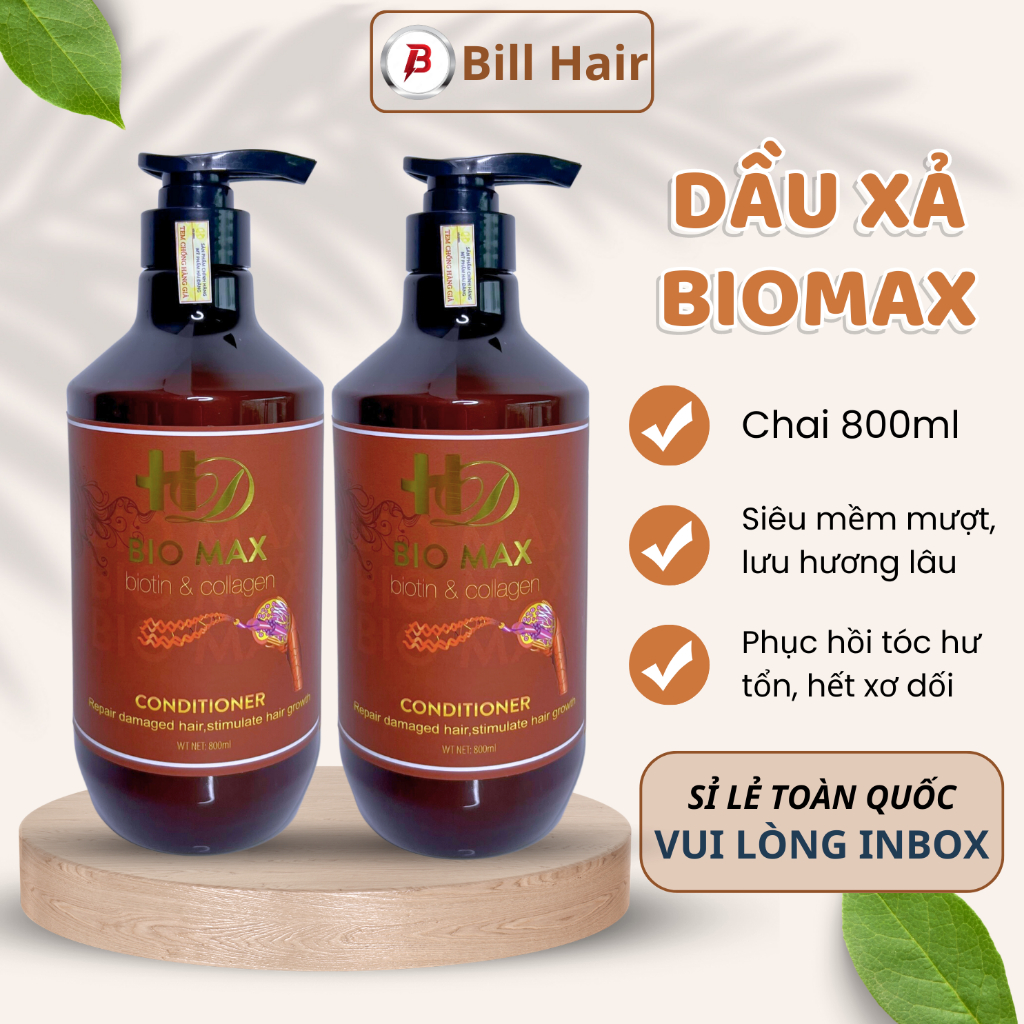 Dầu gội đầu BIOMAX, Dầu Gội Cặp chống rụng và kích thích mọc tóc | Bill Hair, Billhair