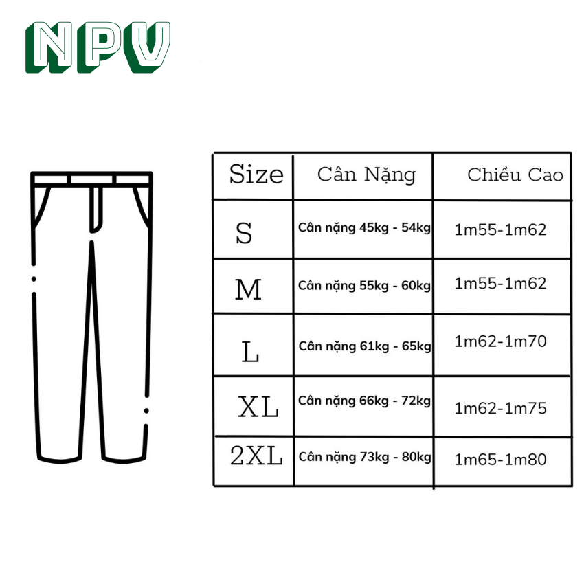 Quần baggy cạp cao NPV co giãn nhẹ dày dặn thời trang độc đáo lịch lãm năng động