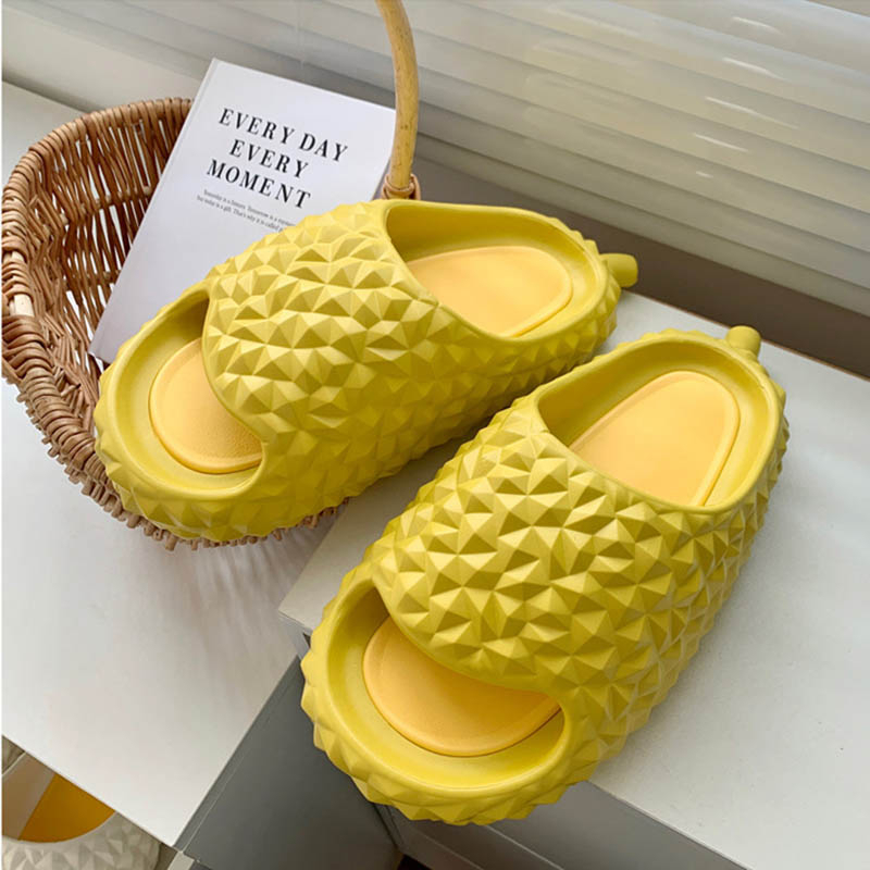 Dép bánh mì hình sầu riêng nữ chống thấm nước đế cao siêu xinh siêu cá tính - 2 màu hot trend 2023