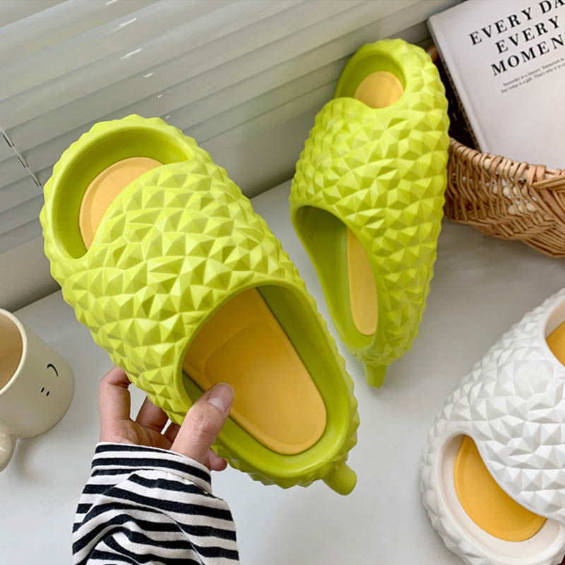 Dép bánh mì hình sầu riêng nữ chống thấm nước đế cao siêu xinh siêu cá tính - 2 màu hot trend 2023