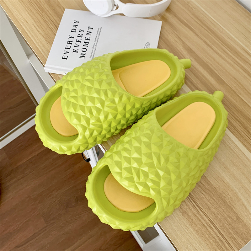 Dép bánh mì hình sầu riêng nữ chống thấm nước đế cao siêu xinh siêu cá tính - 2 màu hot trend 2023