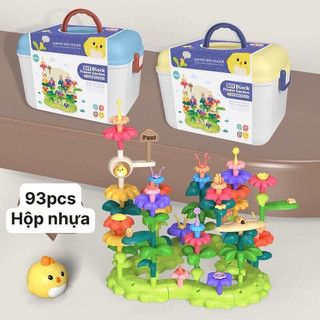 Đồ chơi lắp ghép vườn hoa thông minh, đồ chơi lắp ráp khu vườn, đồ chơi lắp ráp sáng tạo cho bé