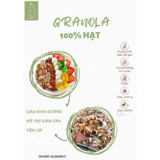 Granola siêu hạt - Ngũ cốc ăn kiêng, giảm cân không đường.