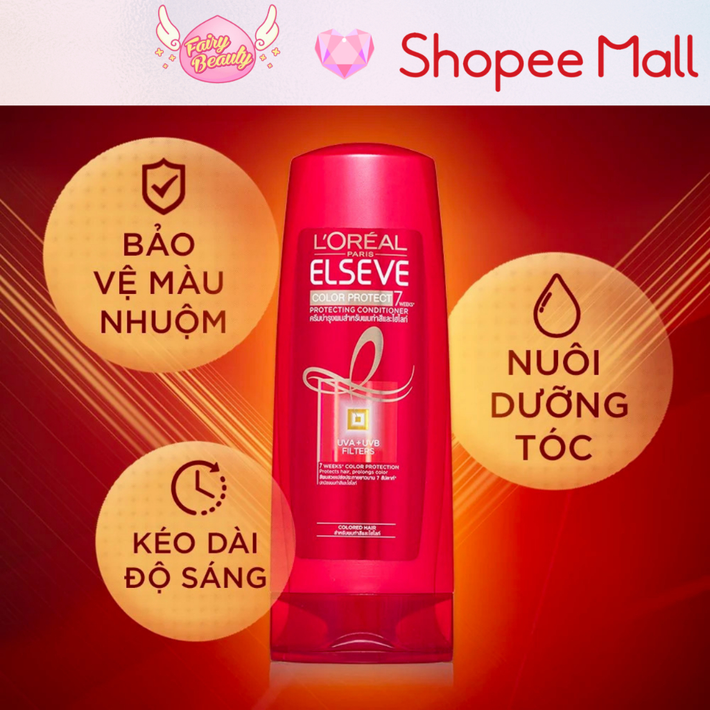 [L'OREAL PARIS] Dầu Xả Bảo Vệ & Lưu Giữ Màu Tóc Nhuộm Elseve Color Protect 7 Weeks Protecting Conditioner 325/280/165ml