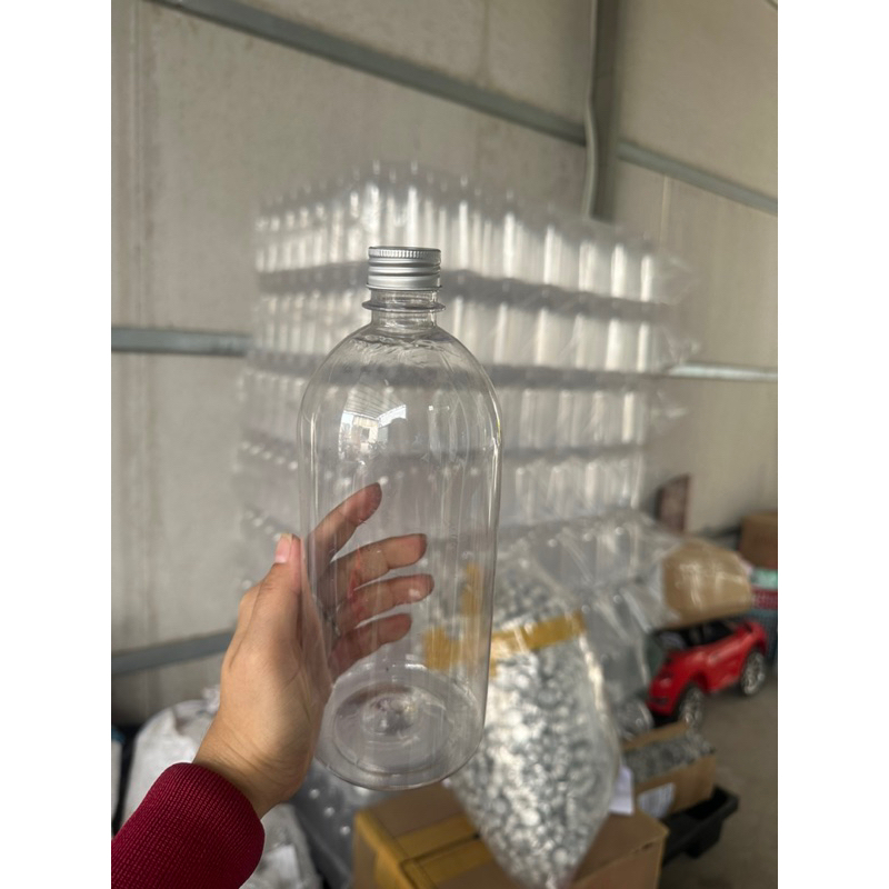 10 Chai nhựa pet đựng trà sữa 1000ml 500ml 330ml 100ml nắp nhôm fi28 chai nhựa 1 lít 1l