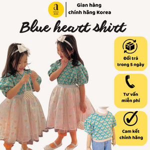 Áo hoa đôi couple Mẹ bé made in Korea cho bé gái từ 8kg-16kg