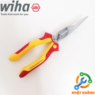 Kìm mỏ nhọn, kềm mỏ nhọn 8”/200mm cách điện 1000v wiha 26727 chính hãng đức/germany giá rẻ