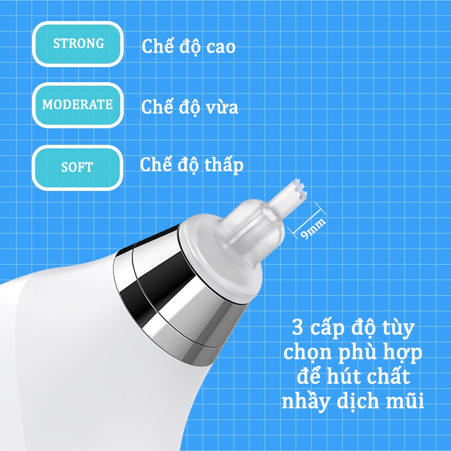 Máy Hút Mũi Kamidi Smart Cho Bé Kèm Phát Nhạc Cao Cấp