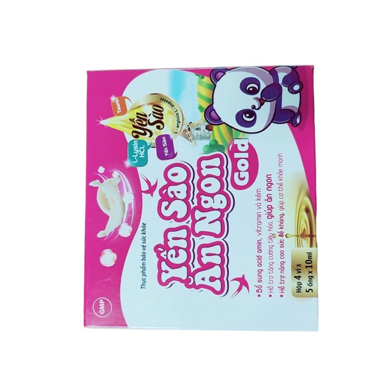 Siro Yến Sào Ăn Ngon Gold giúp bé tiêu hóa tốt ăn ngủ ngon hộp 20 ống * 10ml