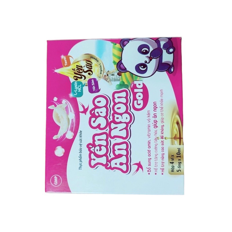 Siro Yến Sào Ăn Ngon Gold giúp bé tiêu hóa tốt ăn ngủ ngon hộp 20 ống * 10ml