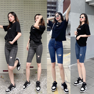 QUẦN ĐÙI JEANS CÓ GIÃN LƯNG CAO CHẤT ĐẸP- ảnh thật shop chụp