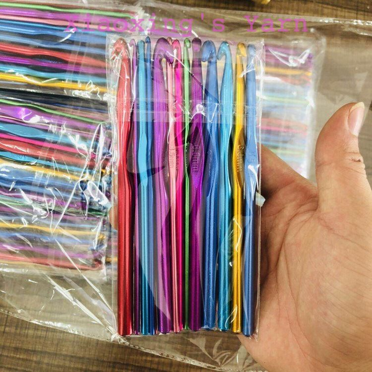 Kim móc len phủ màu oxit nhôm nhiều màu sắc size cơ bản 2 - 12mm | Xiaoxing's Yarn