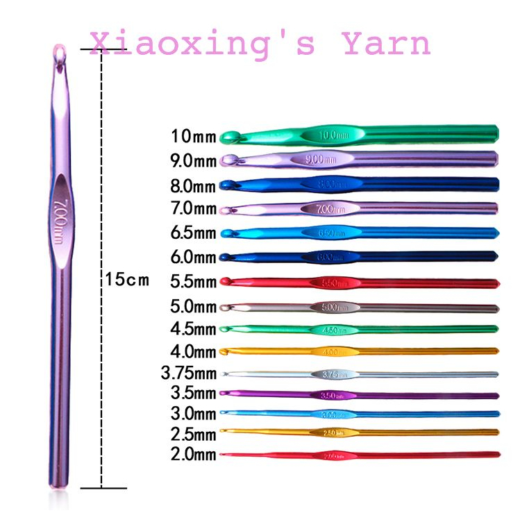 Kim móc len phủ màu oxit nhôm nhiều màu sắc size cơ bản 2 - 12mm | Xiaoxing's Yarn