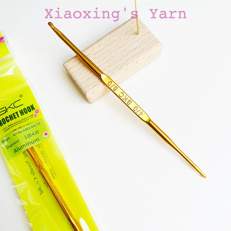 Kim móc len SKC 2 đầu vàng chính hãng Aluminum cao cấp | Xiaoxing's Yarn