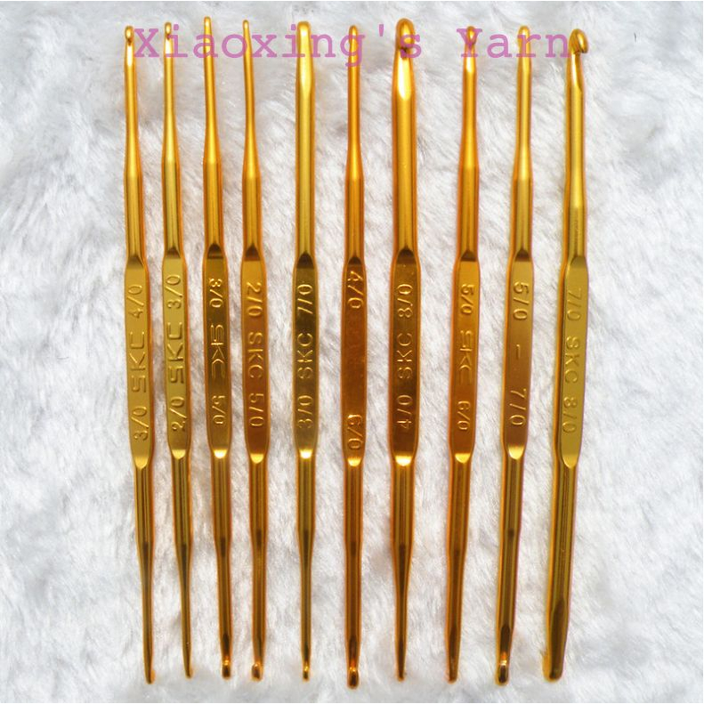 Kim móc len SKC 2 đầu vàng chính hãng Aluminum cao cấp | Xiaoxing's Yarn