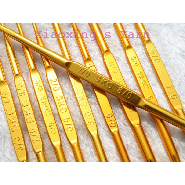 Kim móc len SKC 2 đầu vàng chính hãng Aluminum cao cấp | Xiaoxing's Yarn