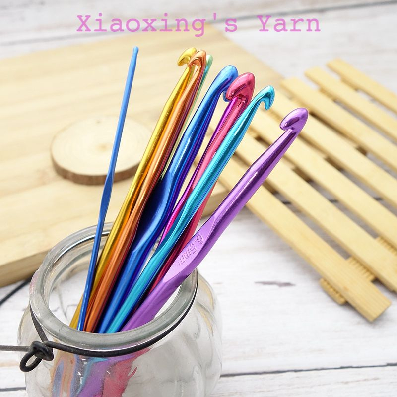 Kim móc len phủ màu oxit nhôm nhiều màu sắc size cơ bản 2 - 12mm | Xiaoxing's Yarn