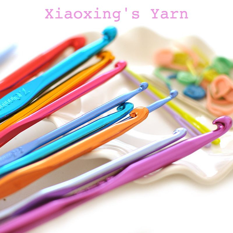Kim móc len phủ màu oxit nhôm nhiều màu sắc size cơ bản 2 - 12mm | Xiaoxing's Yarn